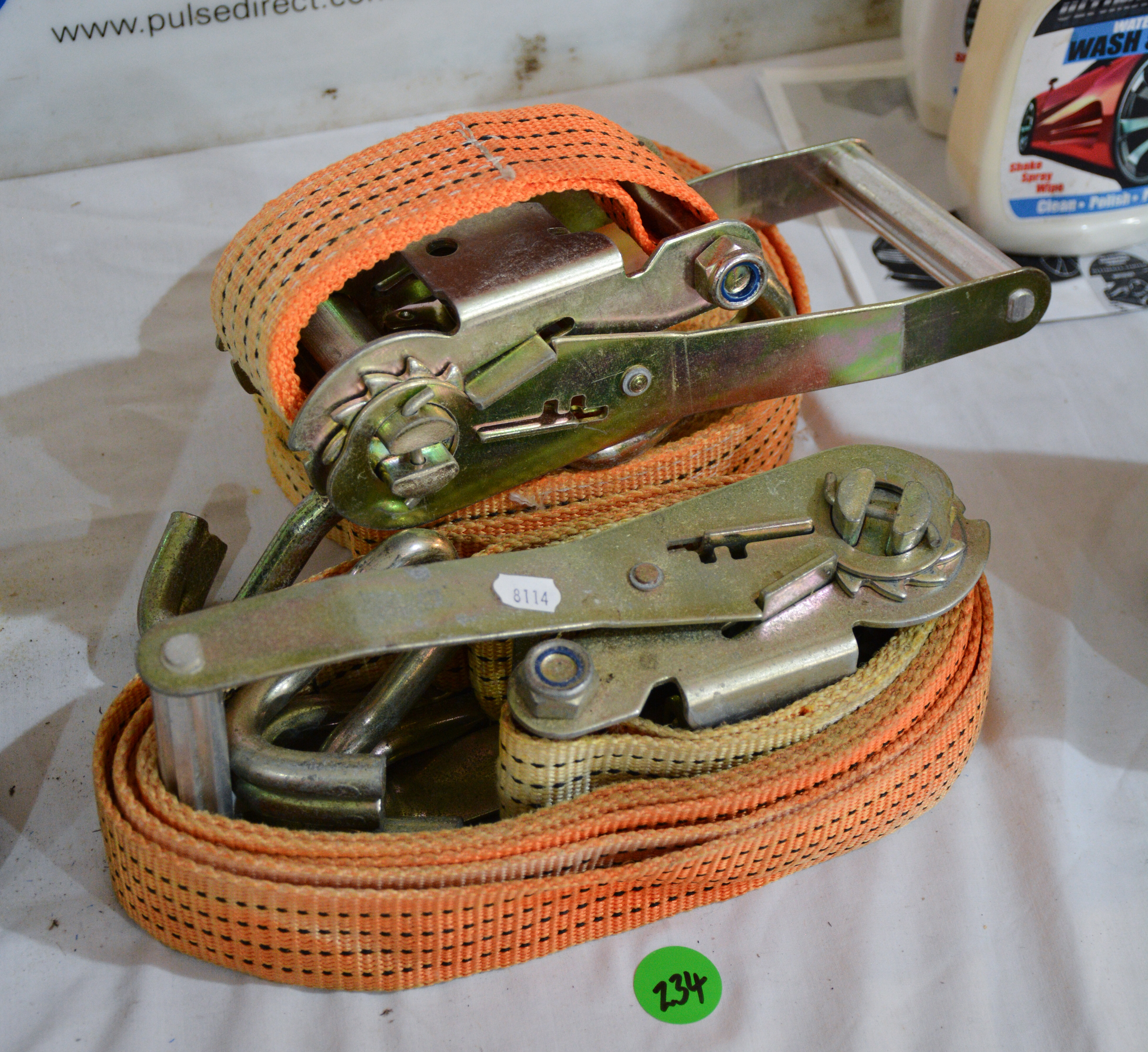 Heavy Duty Strops with Ratchets — sold at auction in New Zealand for $35