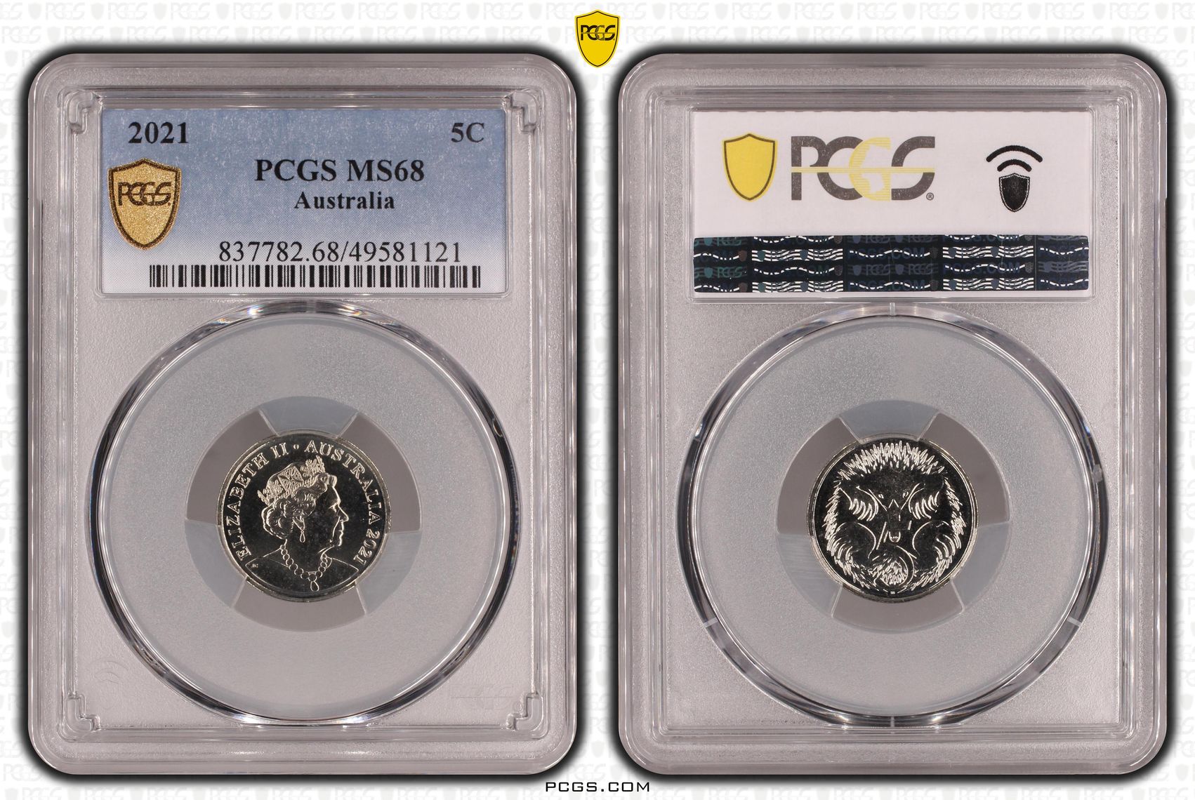 191 · Elizabeth II,  , Five Cent, 2021, PCGS MS68