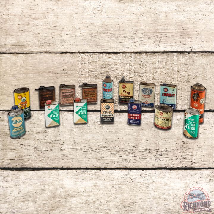 Group of 16 Whiz Advertising Cans