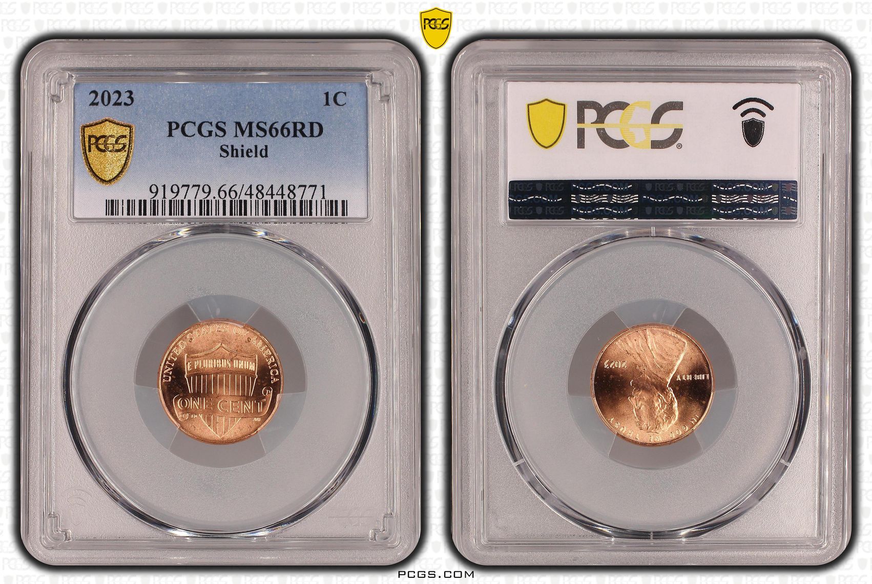 The United States of America, Shield , One Cent, 2023, PCGS MS66RD