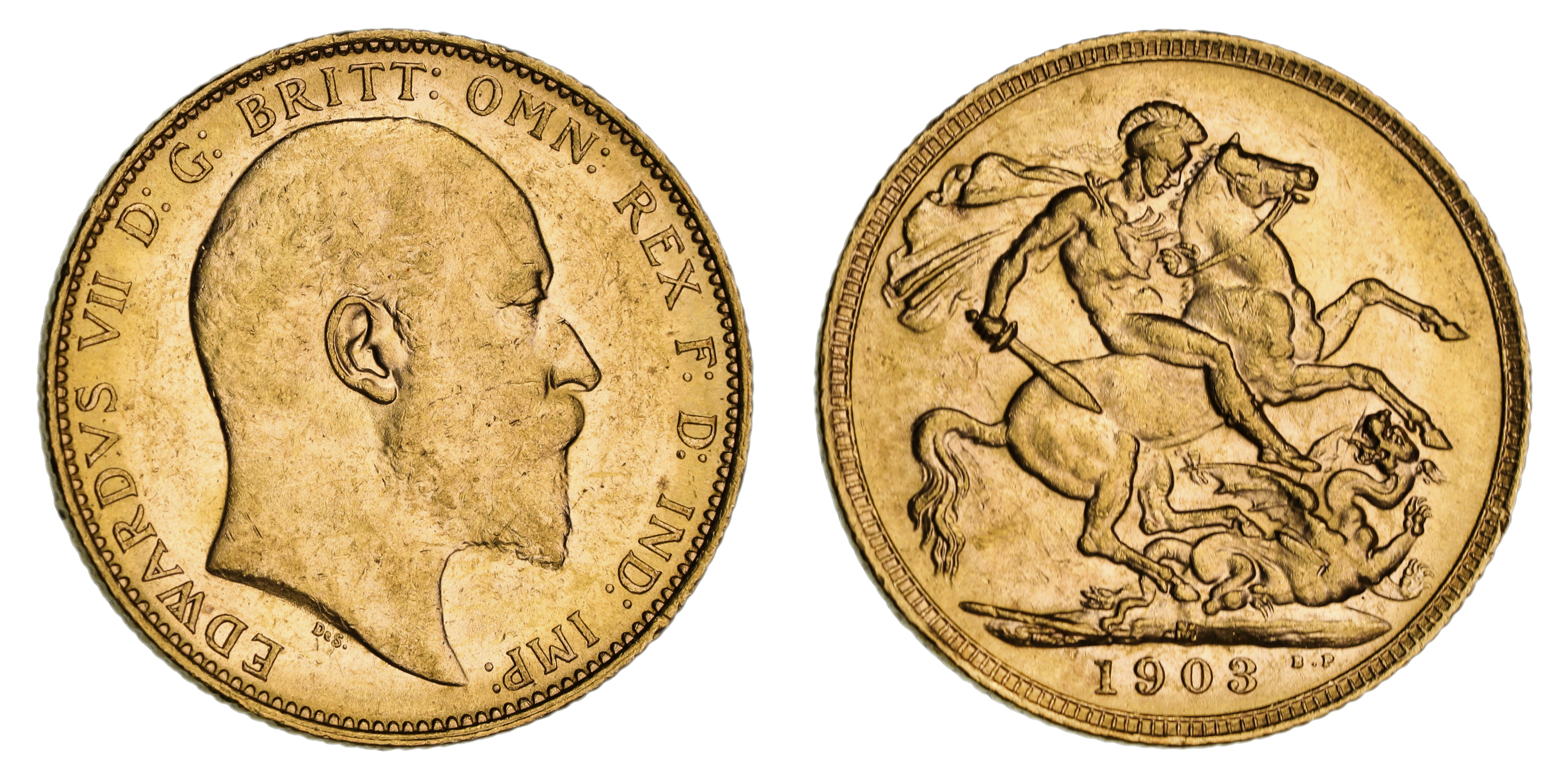 Edward VII, St. George Reverse - Melbourne Mint, Sovereign, 1903, UNC