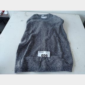 URBAN STYLE MENS JERSEY KNIT PULLOVER - NAVY-GREY - L -
