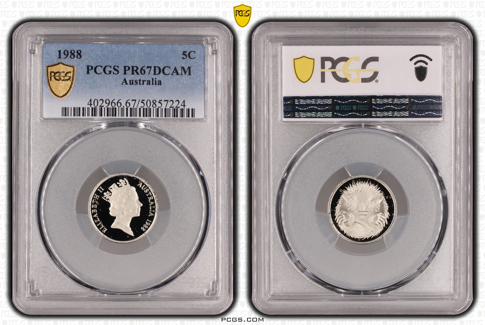 Five Cent, 1988, PCGS PR67DCAM
