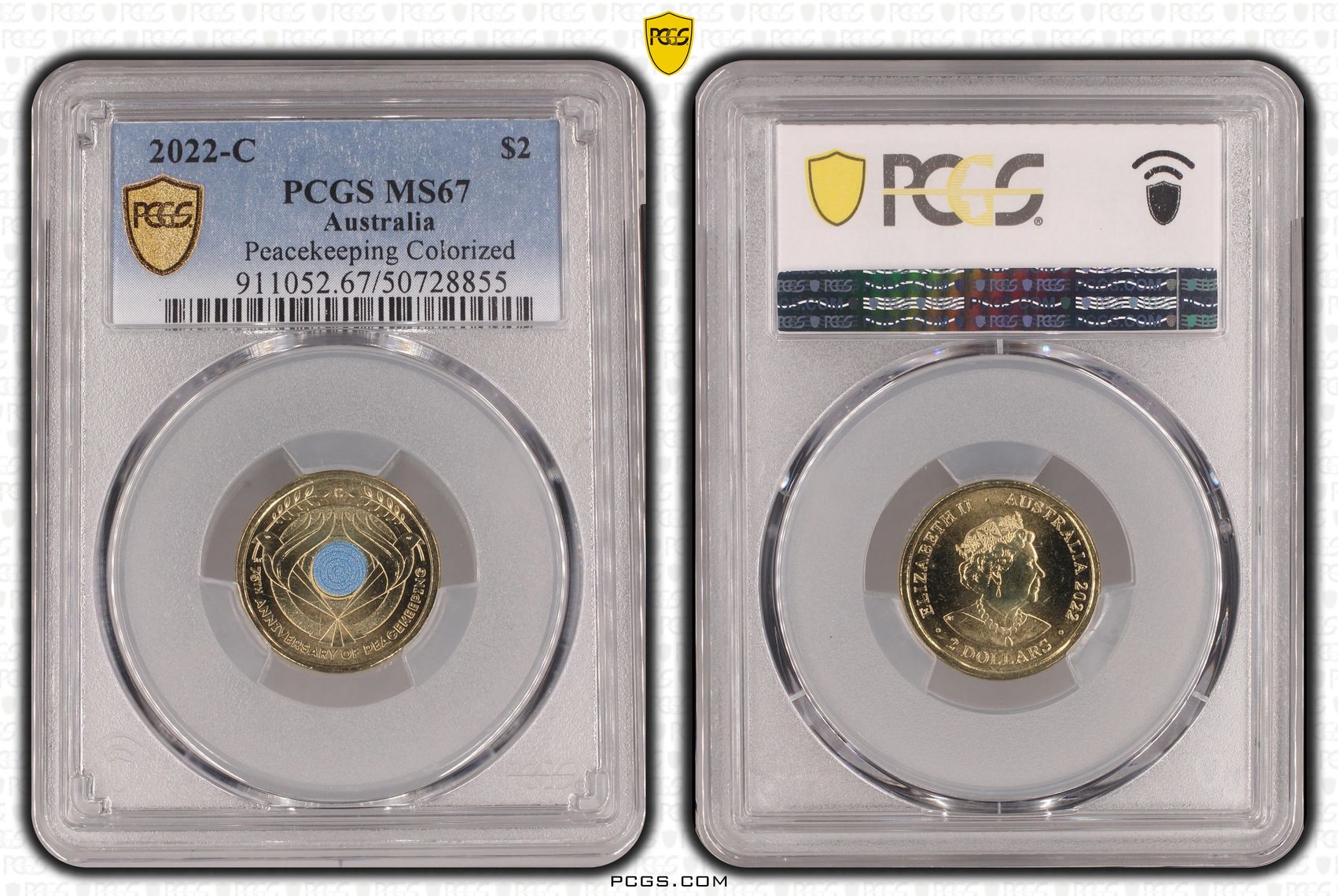 Peacekeeping Colorized , Two Dollar, 2022-C, PCGS MS67