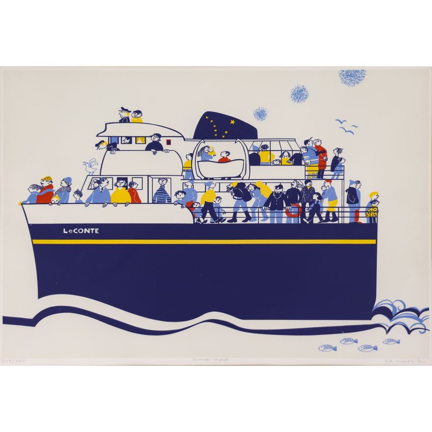 Rie Munoz ''Summer Voyage'' 1980 Signed Serigraph