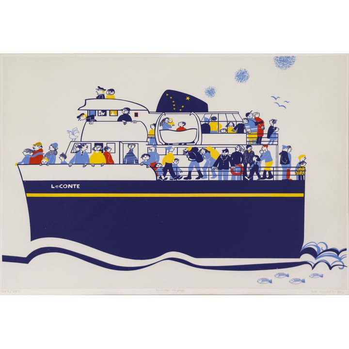 Rie Munoz ''Summer Voyage'' 1980 Signed Serigraph
