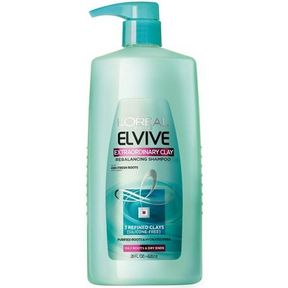 L'OREAL PARIS ELVIVE EXTRAORDINARY CLAY REBALANCING SHAMPOO FOR DRY HAIR - 28 FL OZ