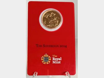 2014 ELIZABETH II INDIA MINT GOLD SOVEREIGN SEALED IN CARD