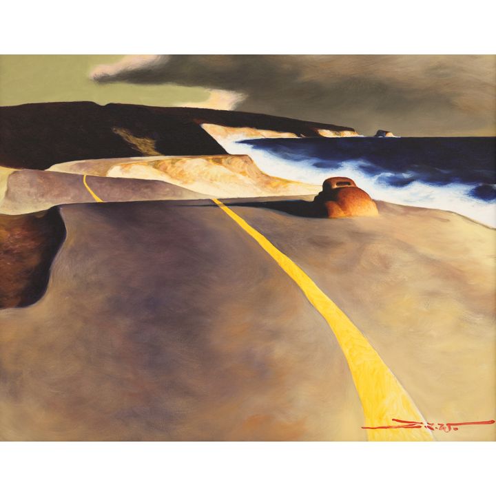 Z.Z. Wei ''South 101'' Oil on Canvas
