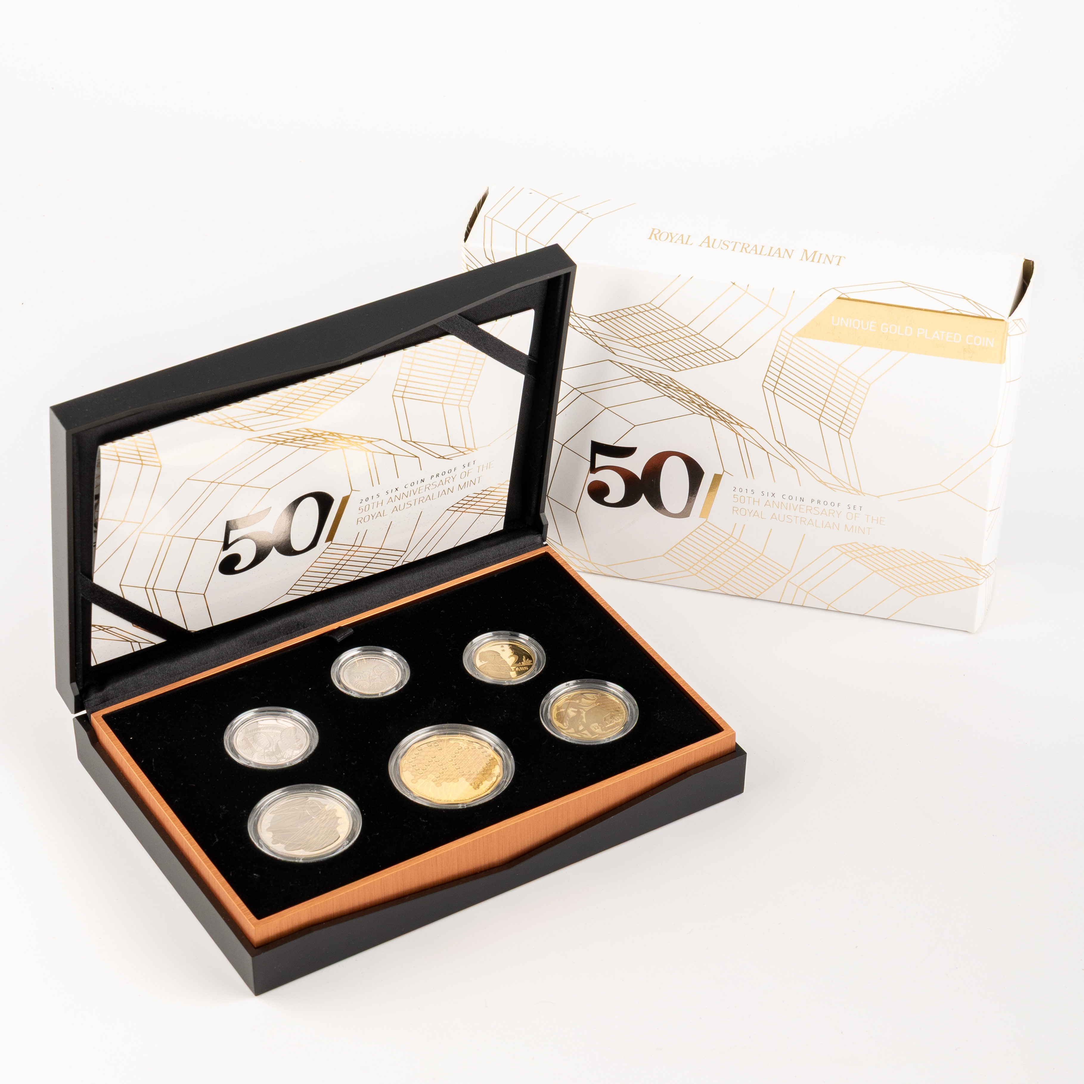 Elizabeth II, 50TH Anniversary of the Royal Australian Mint, Five Cents - Two Dollars, 2015, FDC