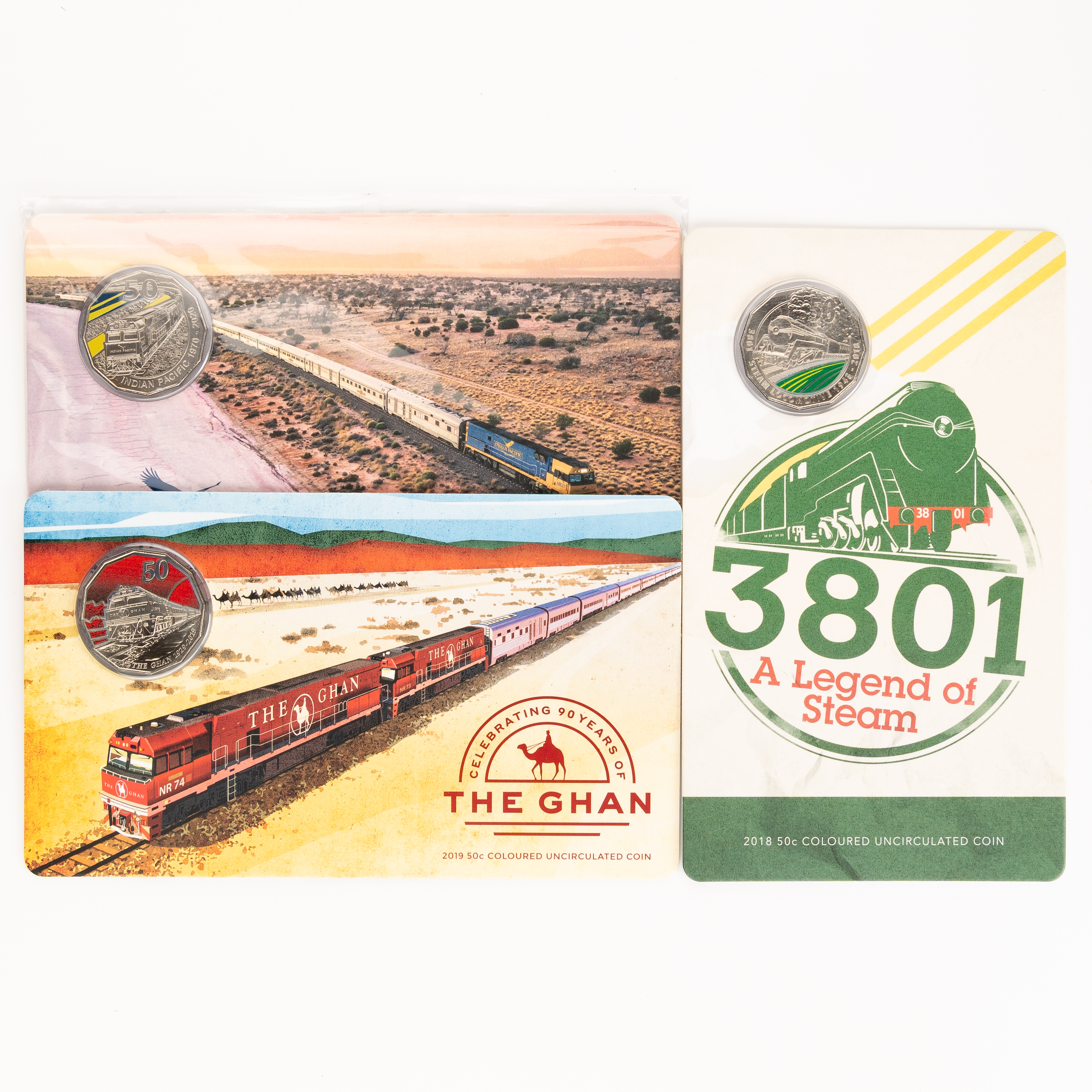 100 · RAM - Railways, Fifty Cents, 2018 - 2020,  UNC