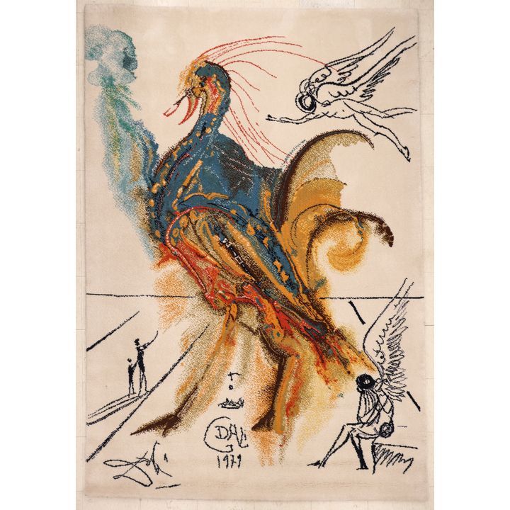 Salvador Dali ''Le Grand Pavon'' 1979 Wool Rug