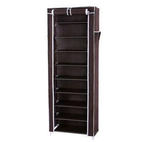 Multipurpose Portable Folding Shoe Rack 9 Tier Grey |