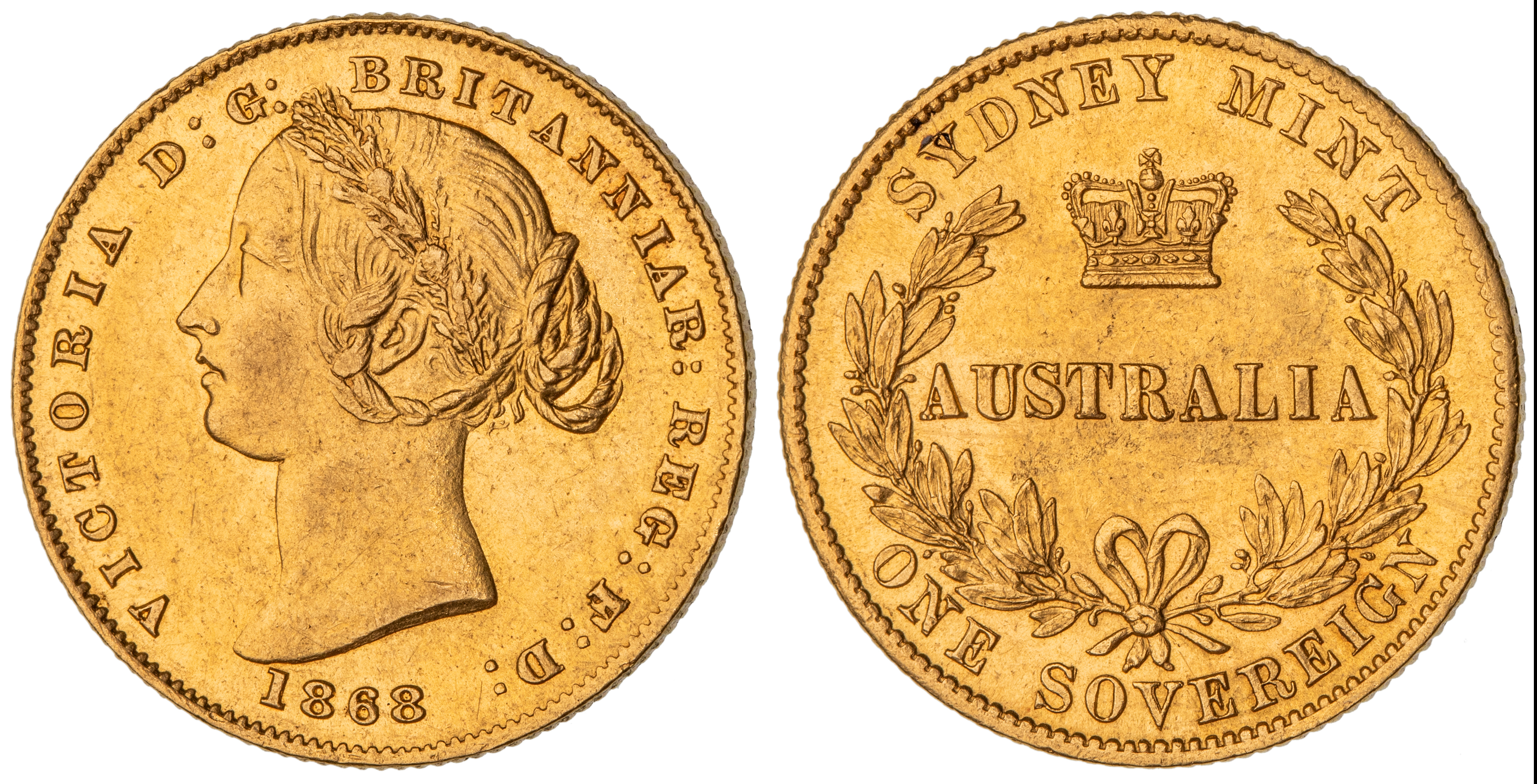 Victoria, Sovereign, 1868, UNC