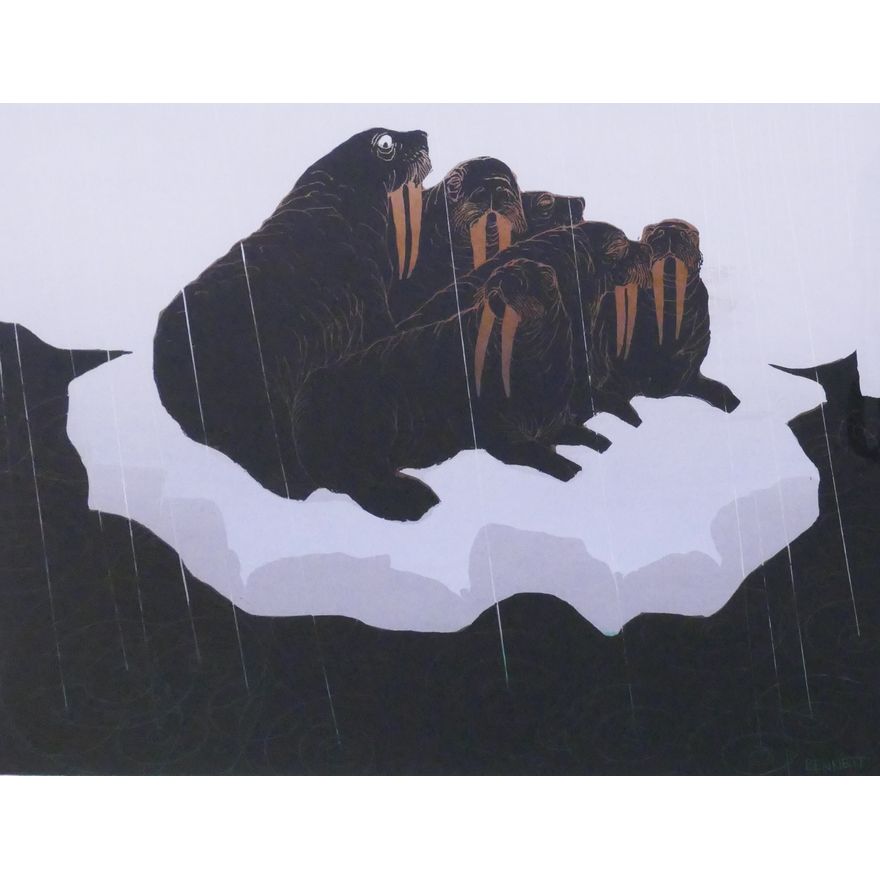 Elton Bennett (1910-1974, WA) 'If Winter Comes' Pencil Signed Serigraph Framed- 26x32''
