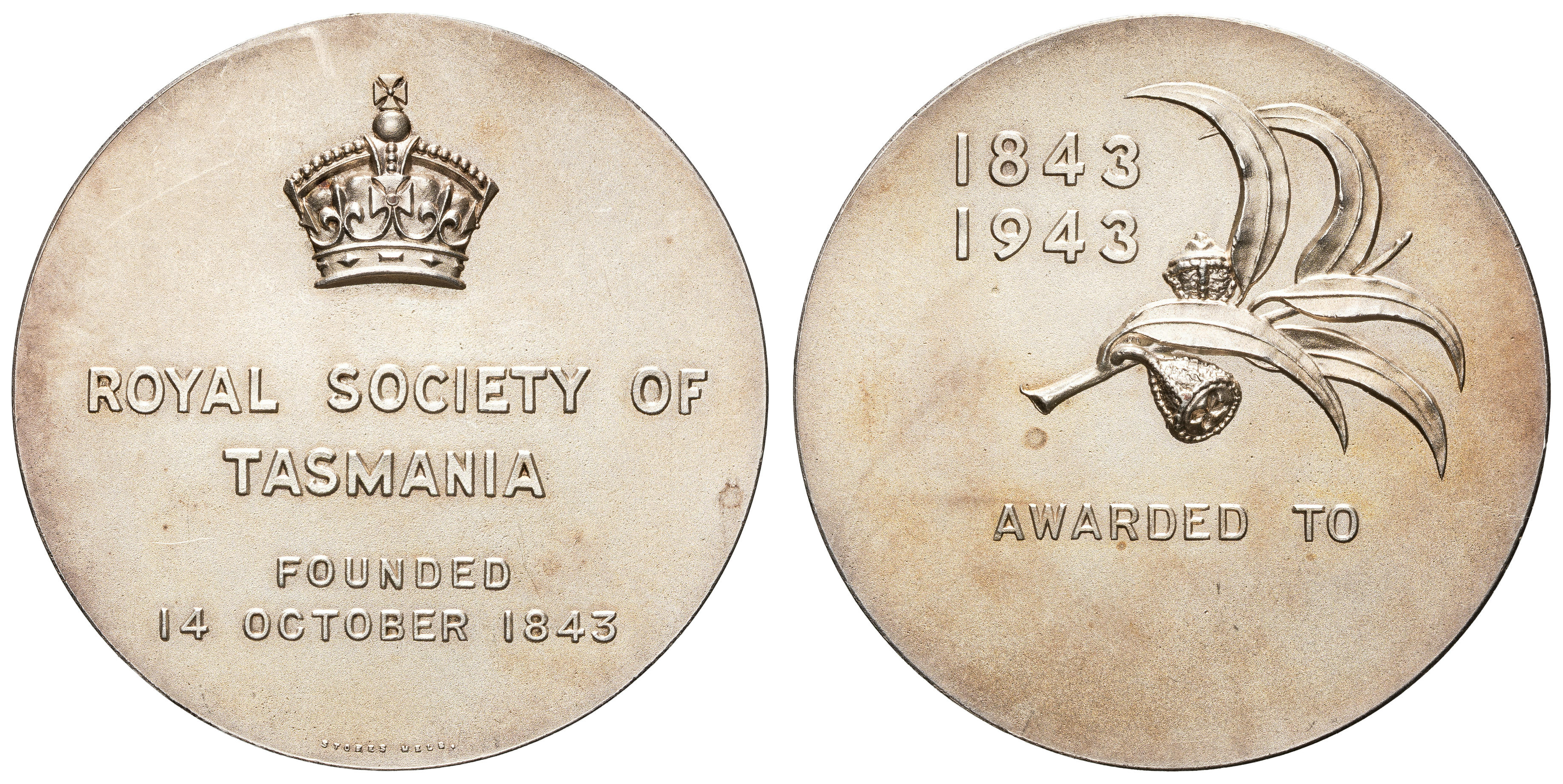 Royal Society of Tasmania Centenary, 1943, aUNC