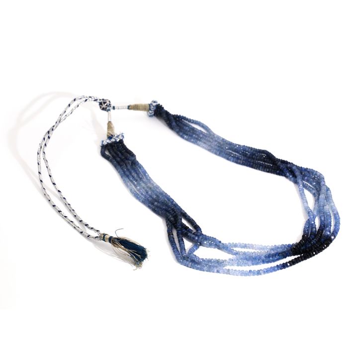 Five-Strand Natural Sapphire Beads