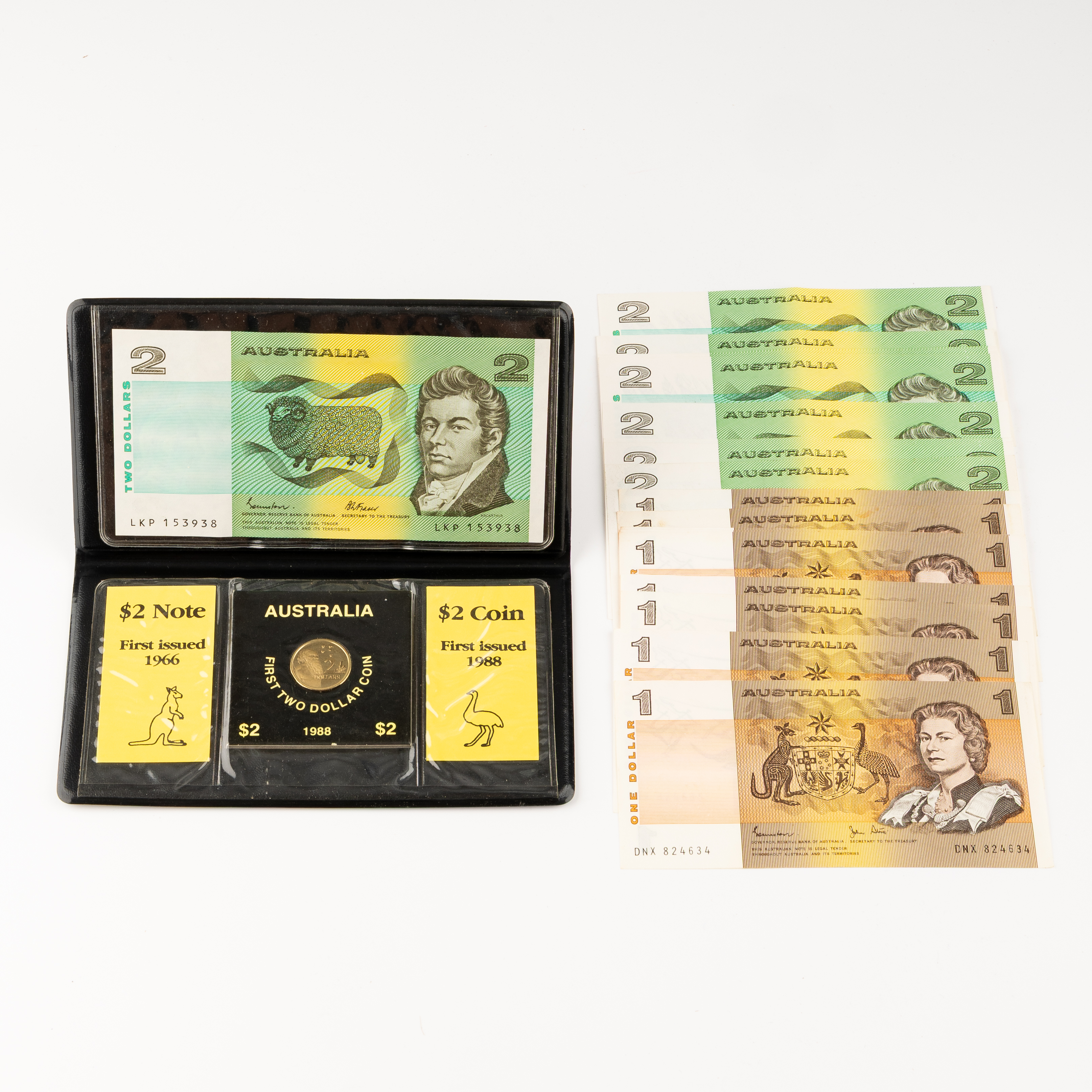 One Dollar - Two Dollars, 1982 - 1988, EF - aUNC