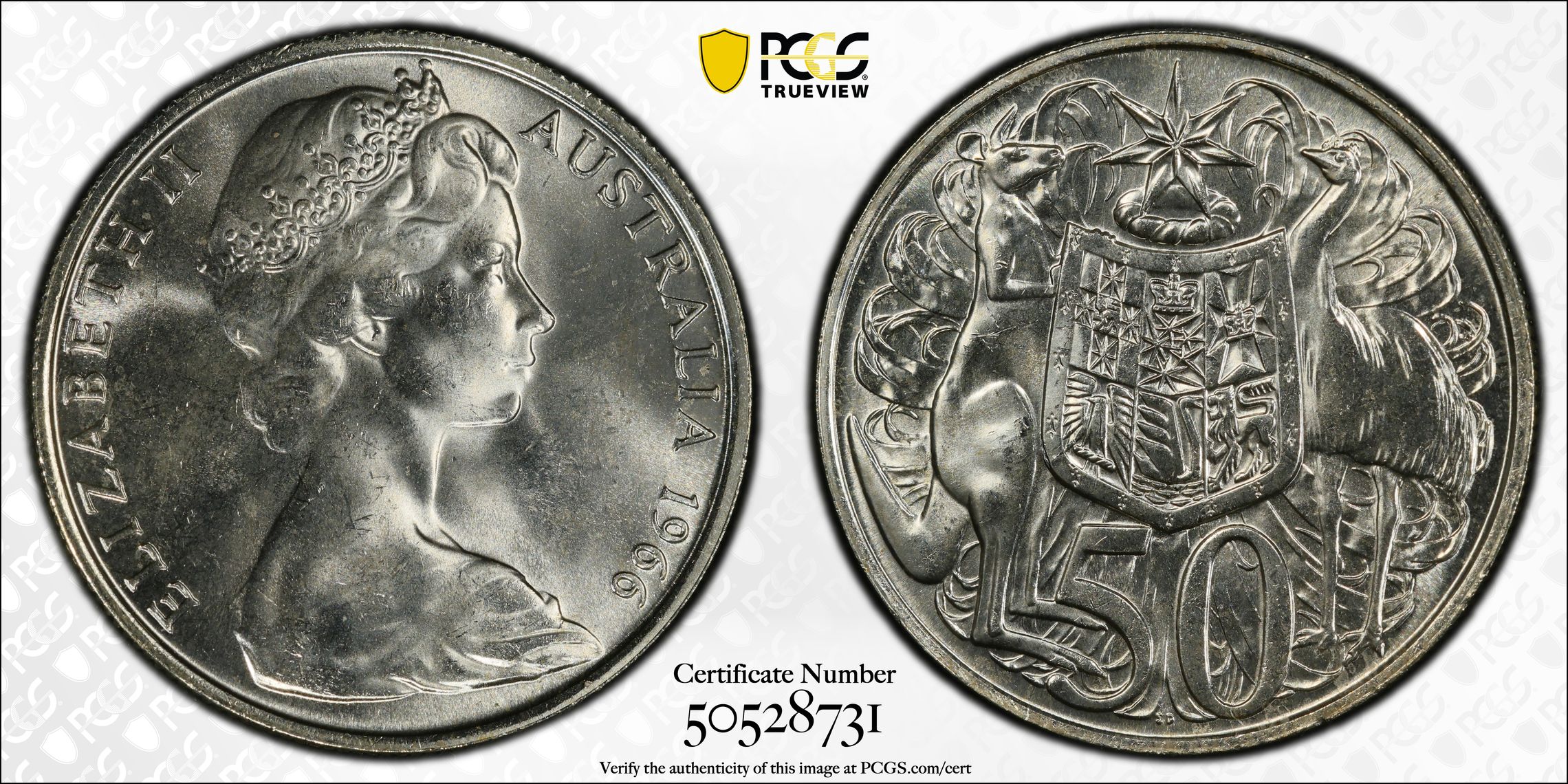 Fifty Cent, 1966, PCGS MS64