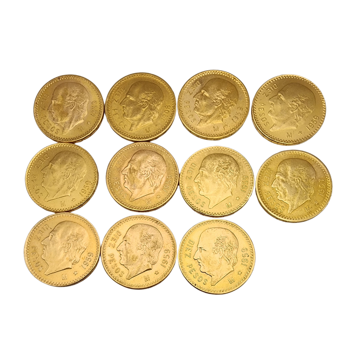 Monedas de 10 esos de Oro