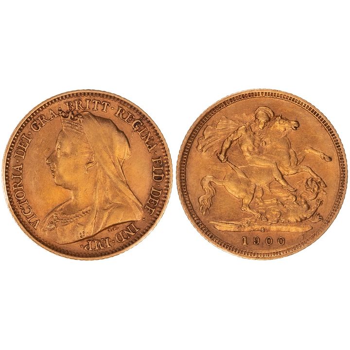 Victoria, Half Sovereign, 1900-S, VF