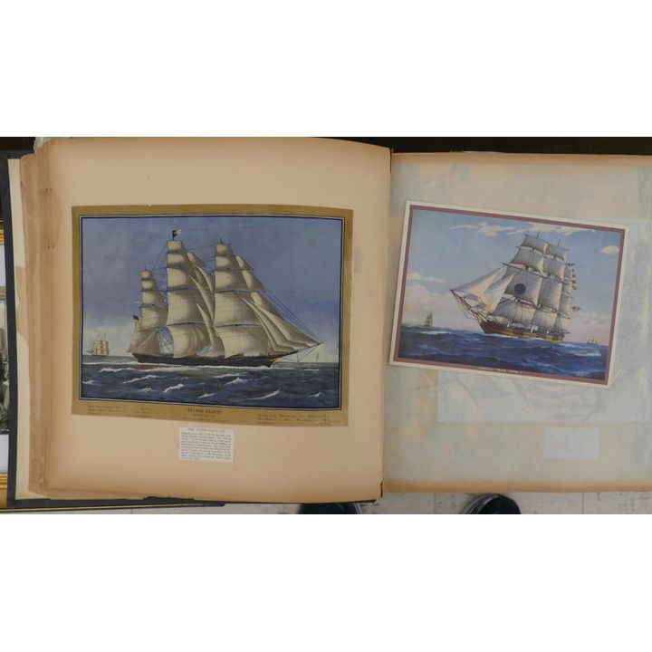 Vintage Scrapbook of Maritime Prints 16.5''x18''
