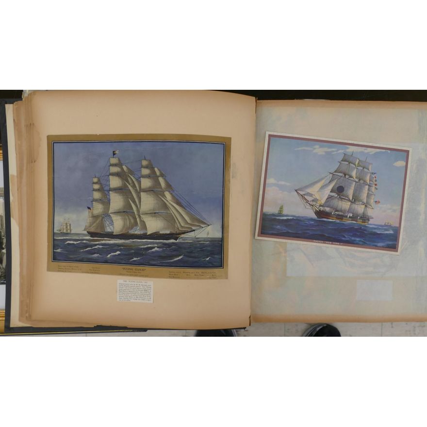 Vintage Scrapbook of Maritime Prints 16.5''x18''