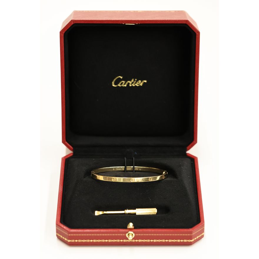 Cartier 18k Yellow Gold Love Bracelet Size 18