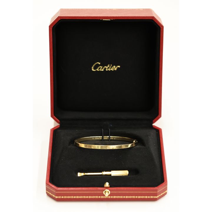 Cartier 18k Yellow Gold Love Bracelet Size 18