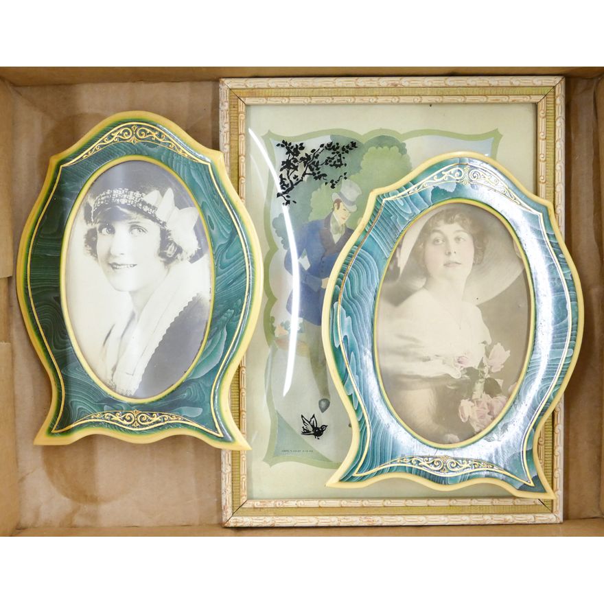 Box 3pc Old Portraits Etc.