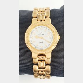 MENS WEBSTER PROFILE GOLD PLATTED WATCH - 51929/3338