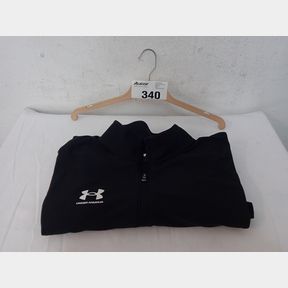 UNDER ARMOUR MEN S CHALLENGER TRACK JACKET - BLACK/WHITE - MEN 2XL