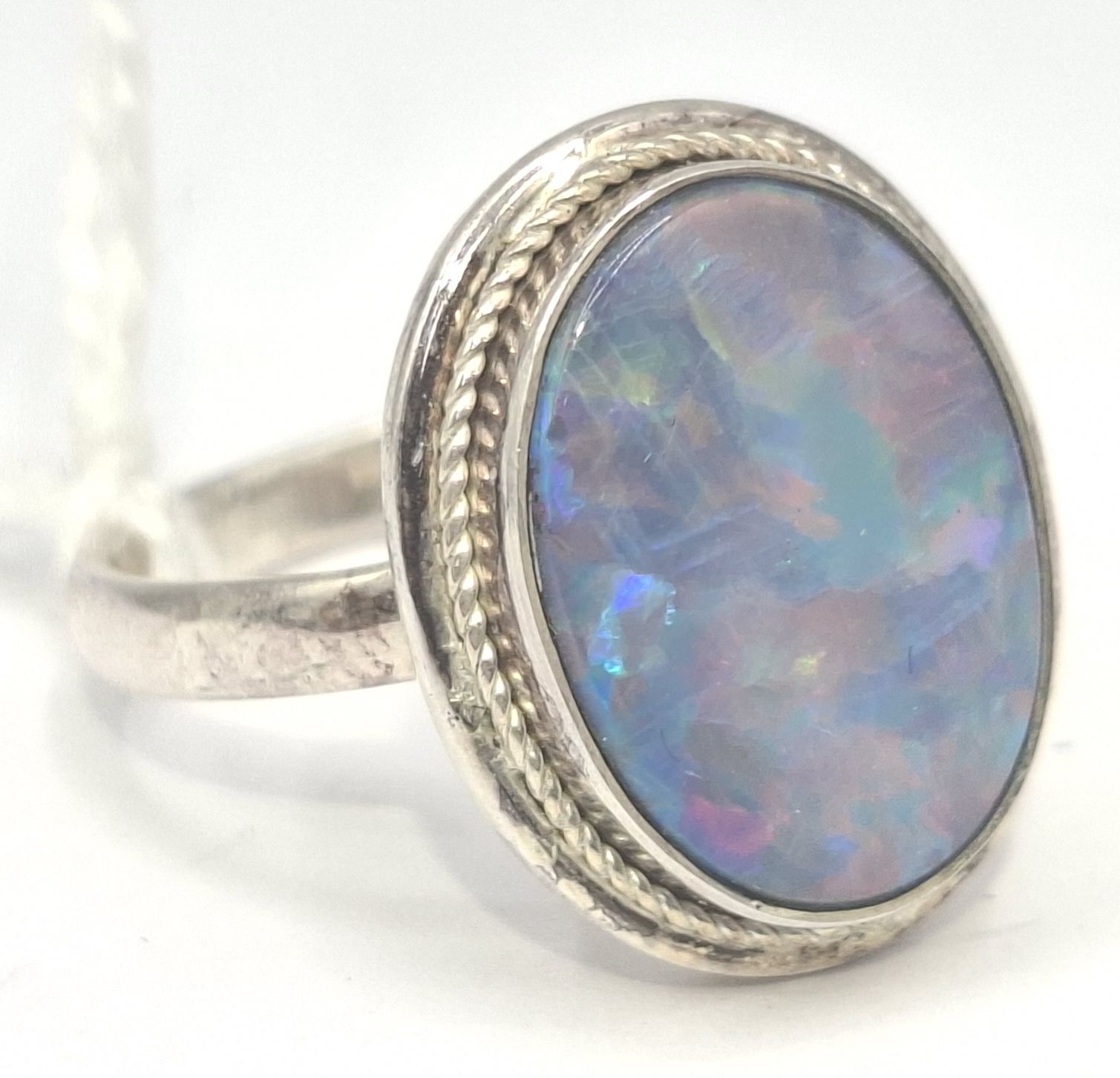 STERLING SILVER OPAL RING