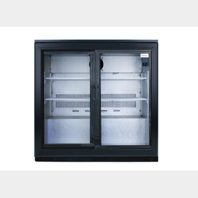 SNOMASTER - 190L SLIDING DOOR UNDER-COUNTER BEVERAGE COOLER (DBQ-220LS-DIS) - BLACK - DBQ-220LS-DIS