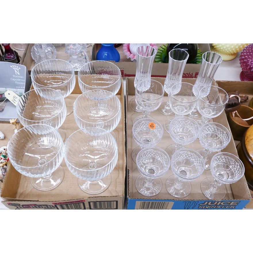 2 Boxes Glass Stemware
