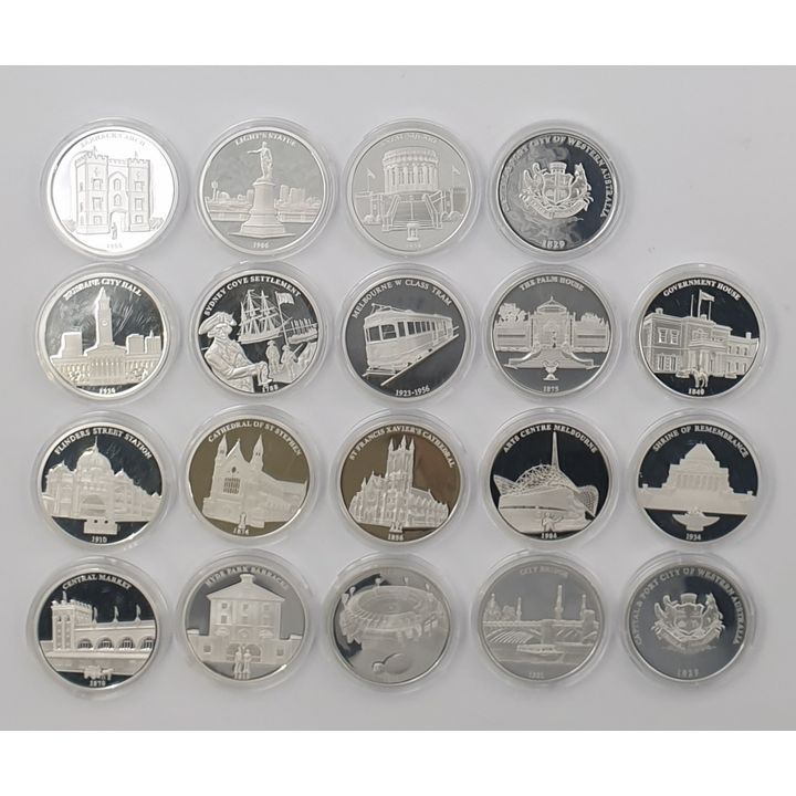 Collection of Silver Plated Medallions (x19)