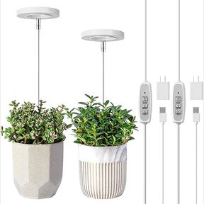 LORDEM Grow Light, Full Spectrum & Red Blue Spectrum Plant Light for Indoor Plants, Height Adjustable Growing Lamp with Auto