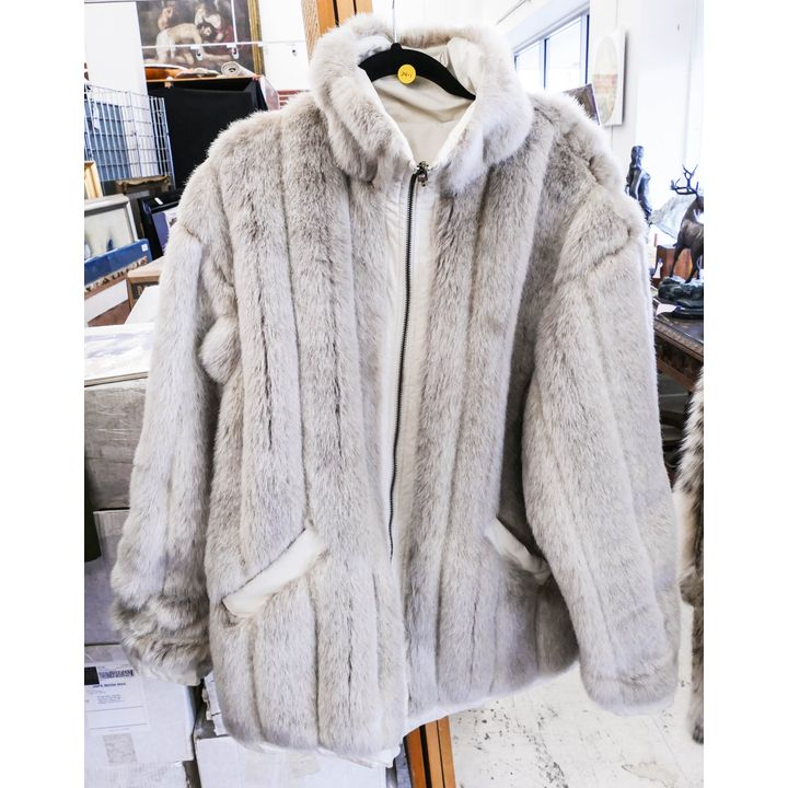 Faux Mink Fur White Womens Jacket