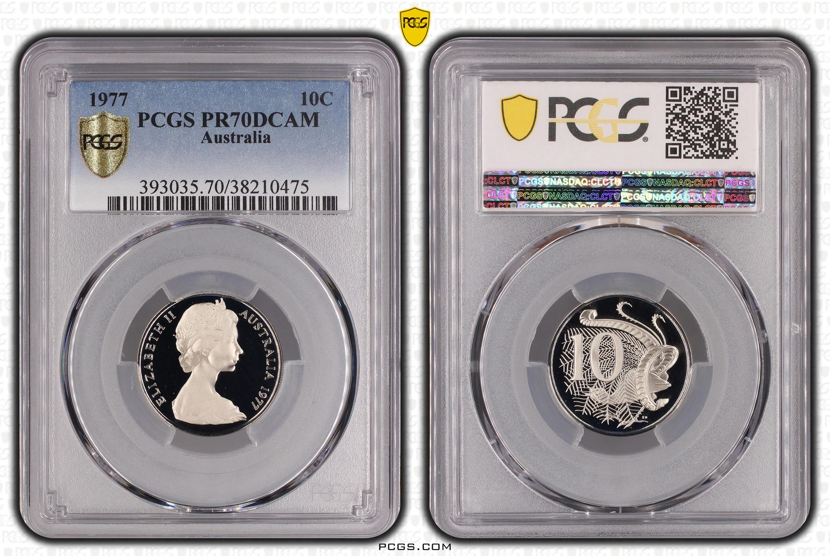 114 · 1977 Australia Ten Cent, 10c PCGS - PR70DCAM POP 12/0 -475