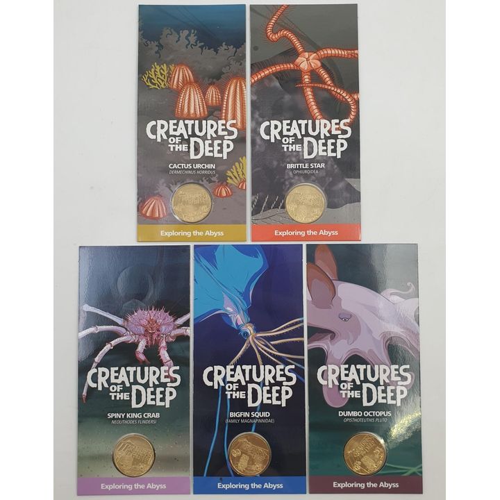 Creatures of the Deep $1 Carded Coins (x5)