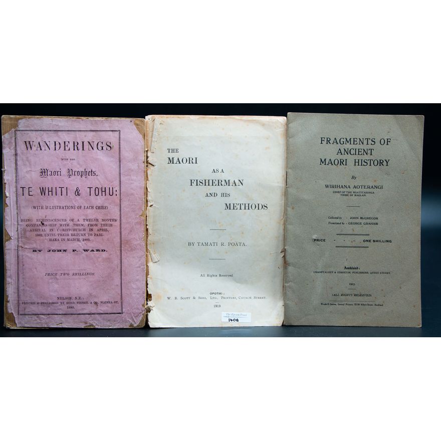 John P. Ward [3 Pamphlets] 'Wanderings with the Māori Prophets, Te Whiti & Tohu'