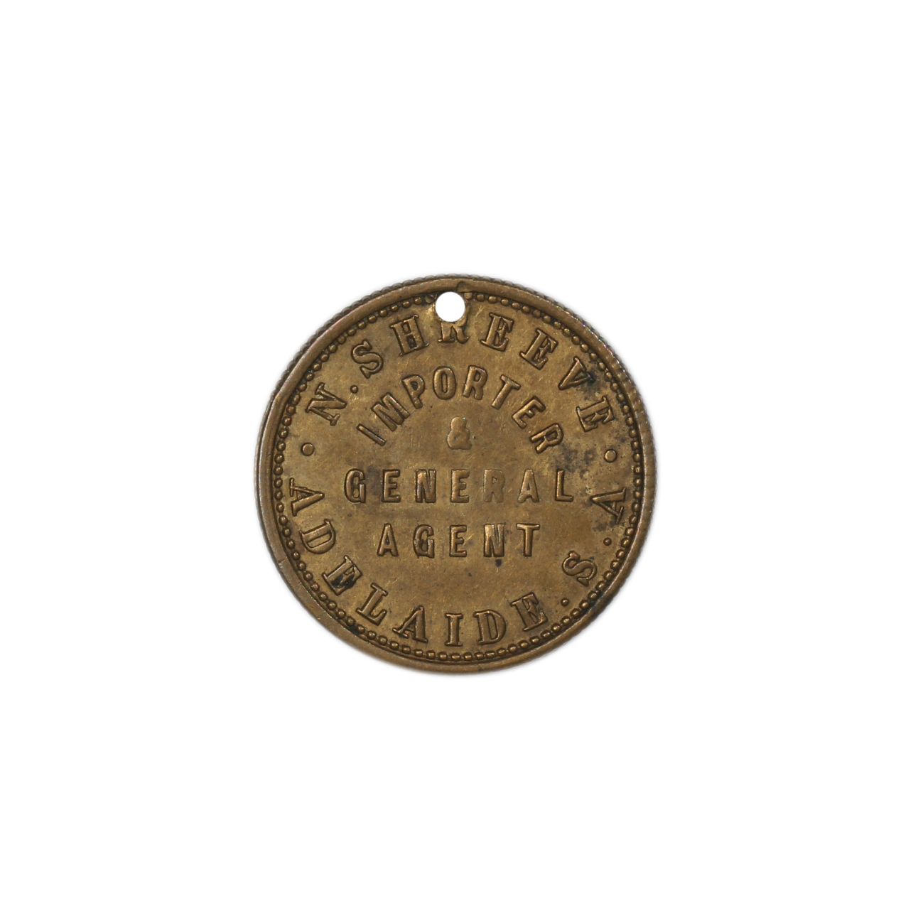 227. · N. Shreeve, Adelaide,  Half Penny, (No date), Fine