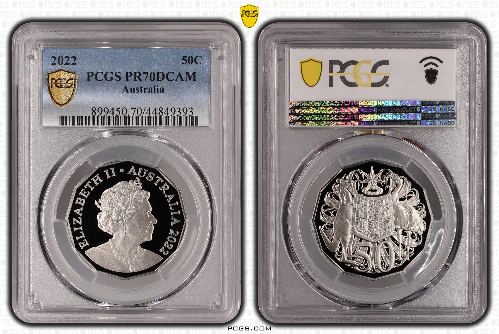 Elizabeth II, Fifty Cent, 2022, PCGS PR 70DCAM