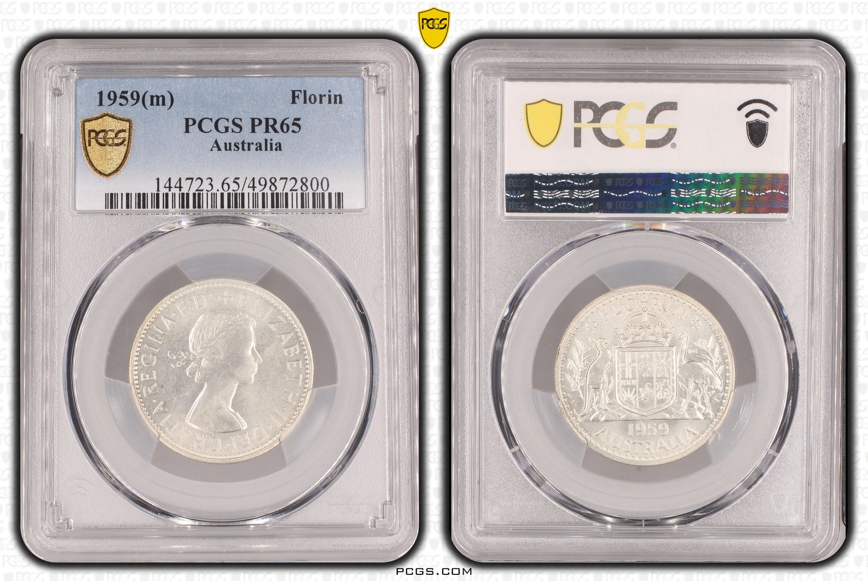 Elizabeth II, , Florin, 1959(m), PCGS PR65