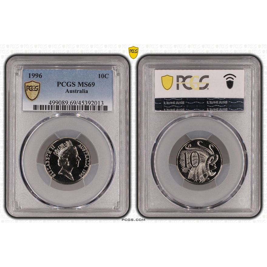 POP 4/0, Ten Cent, 1996, PCGS MS69