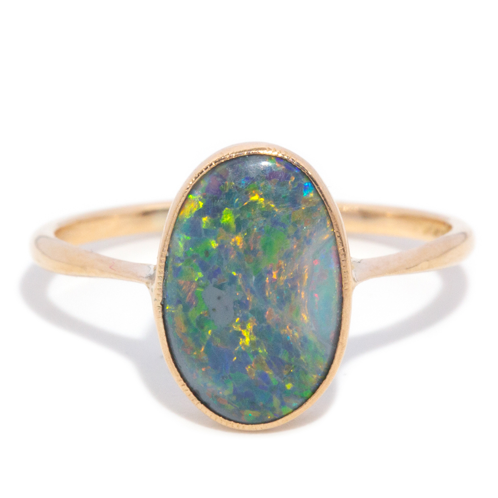 114 · 9ct Gold Vintage Opal Ring