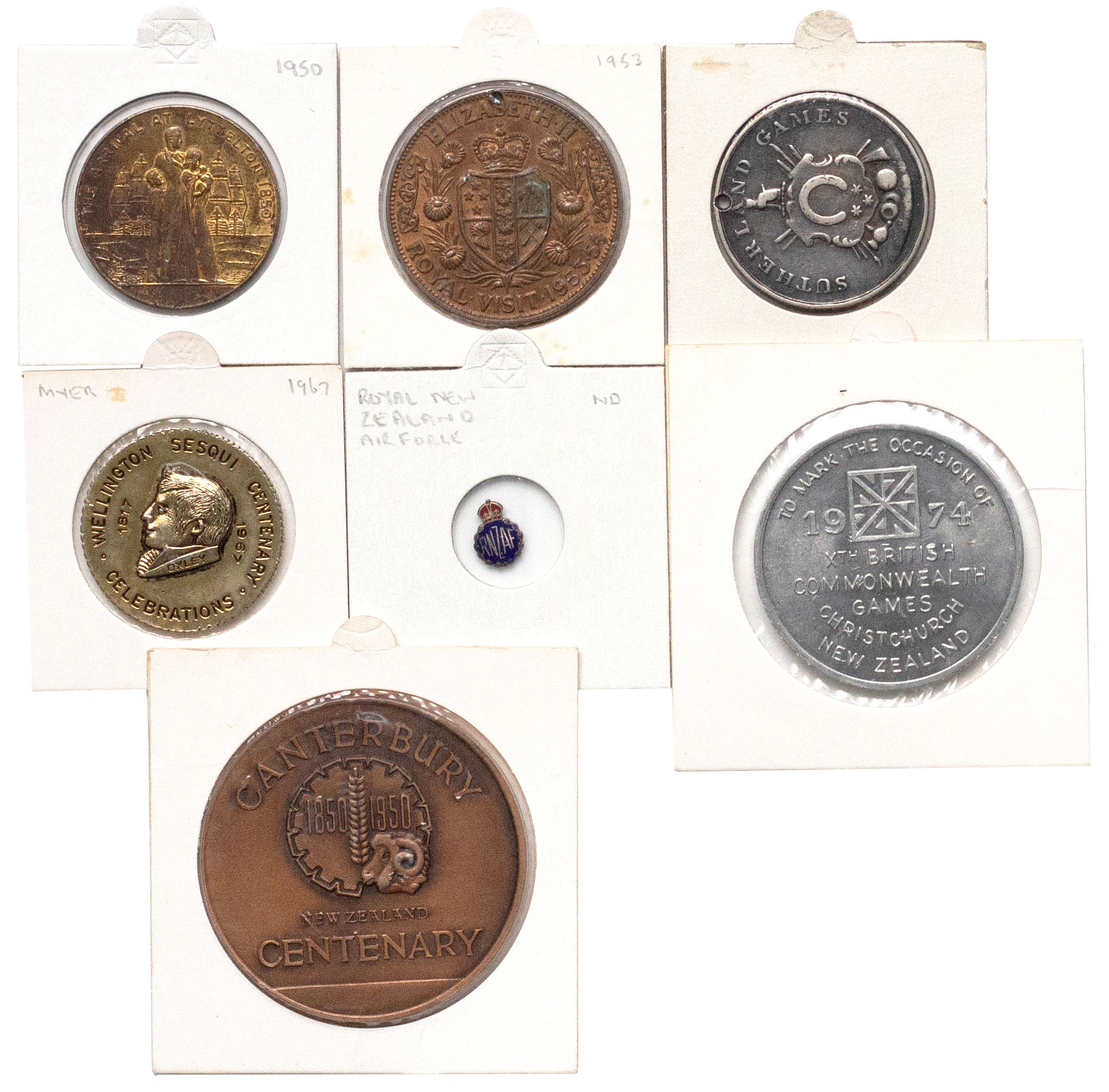 253 · New Zealand, Commemorative Medals, 1950s -1970s, VF - aUNC