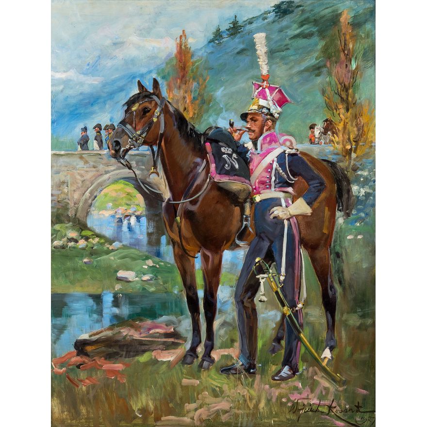 Wojciech Kossak | Napoleon pod Somosierrą, 1927 r.
