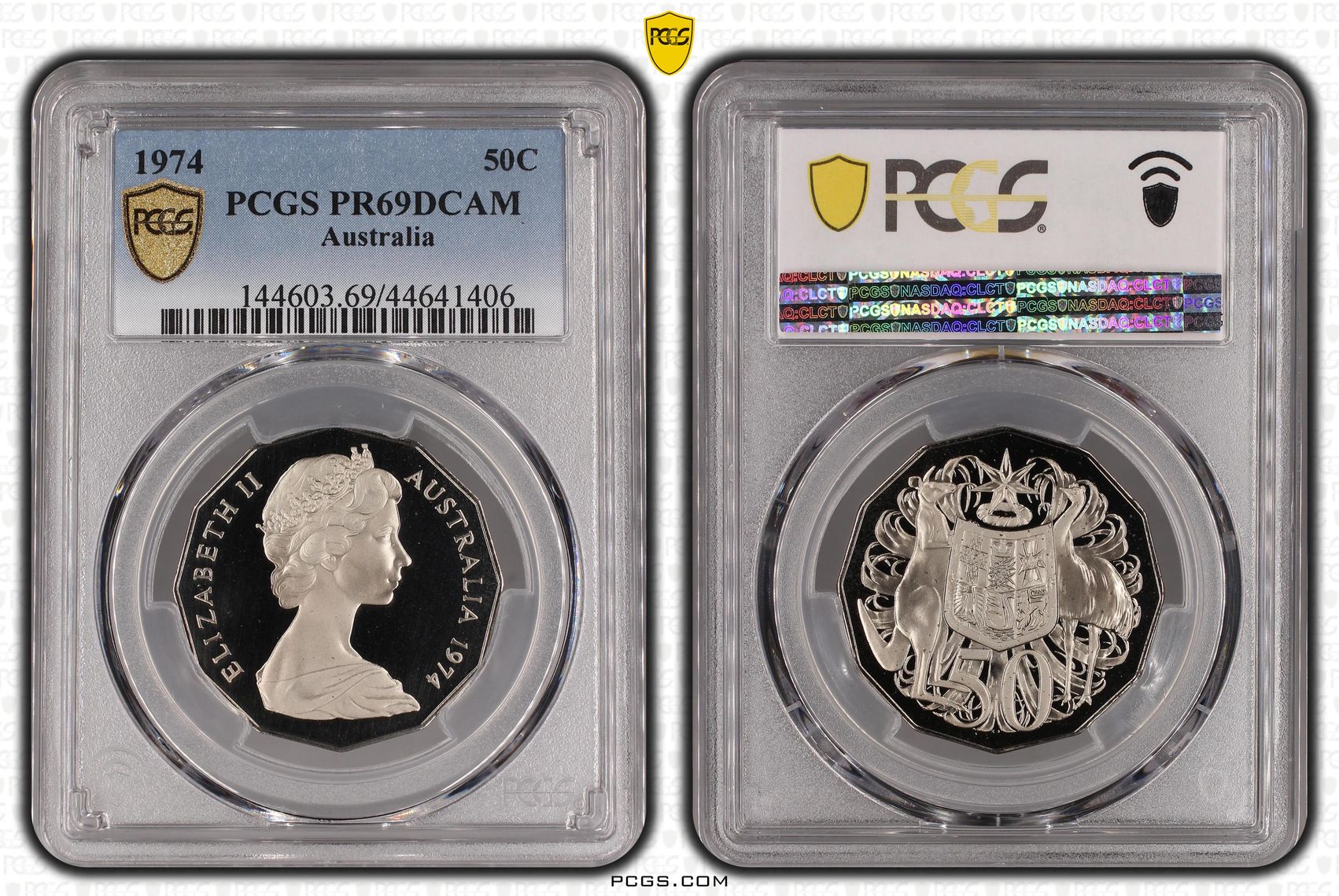 1974 Australia Fifty Cent, 50c PCGS - PR69DCAM -406