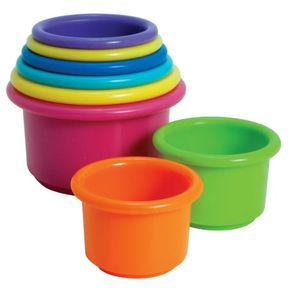 1 CT THE FIRST YEARS STACK & COUNT CUPS, TODDLER STACKING CUP TOYS, 8 PIECES